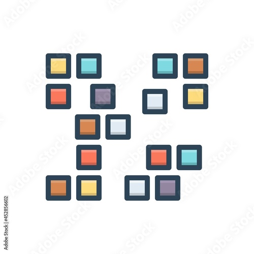 Color illustration icon for arrangement