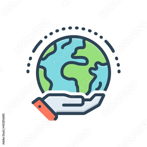 Color illustration icon for  exist 