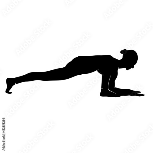 Lizard Pose Yoga Figure Silhouette