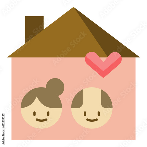 eldery flat icon