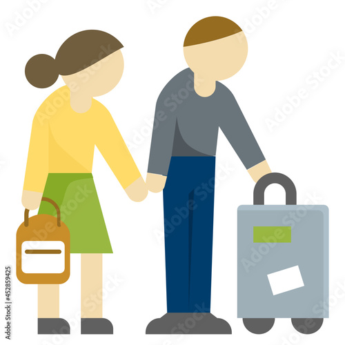 travelling flat icon