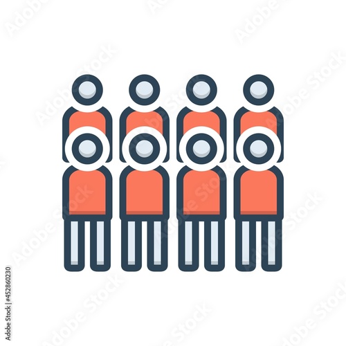 Color illustration icon for rush