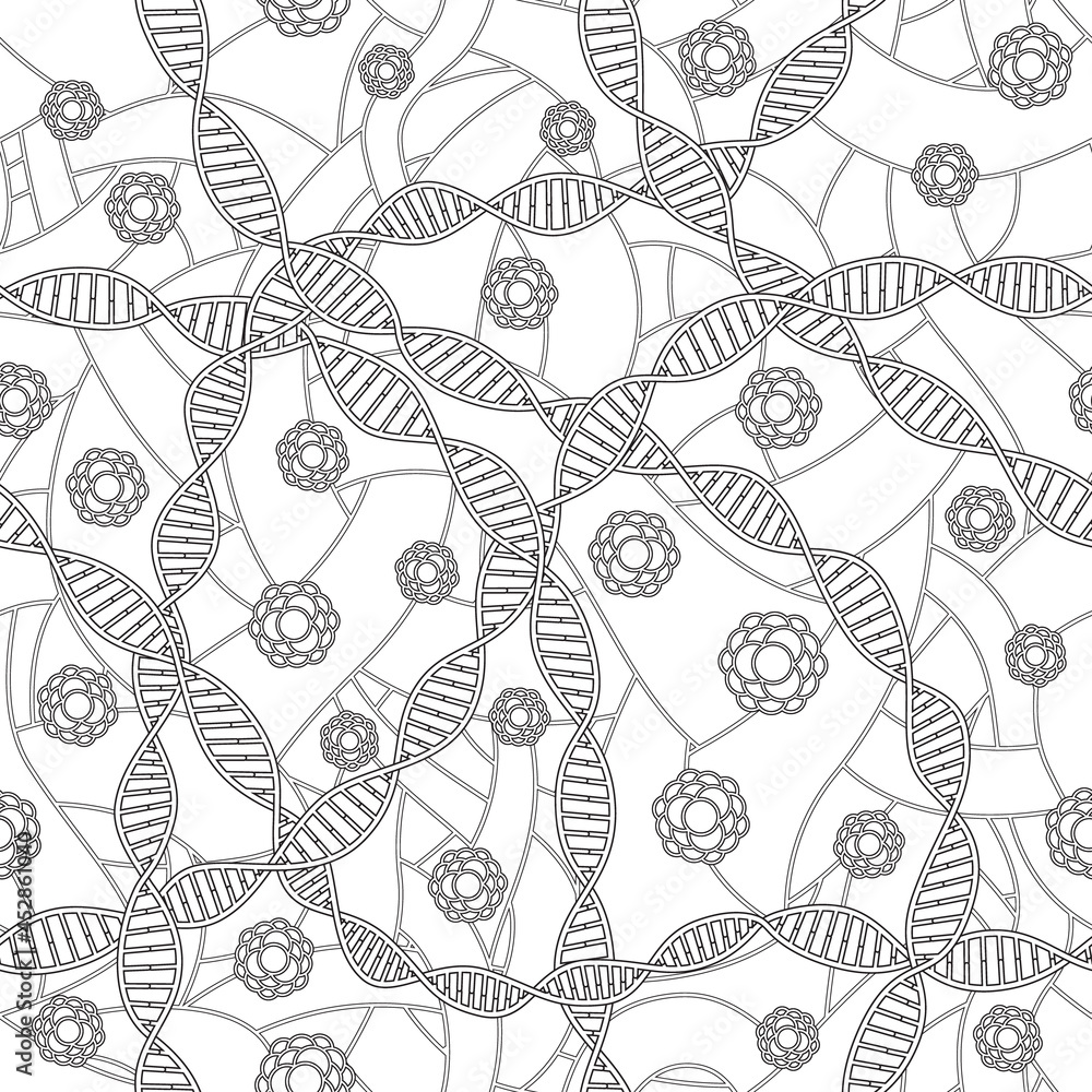 DNA and Cell seamless pattern DNA and Cell seamless pattern