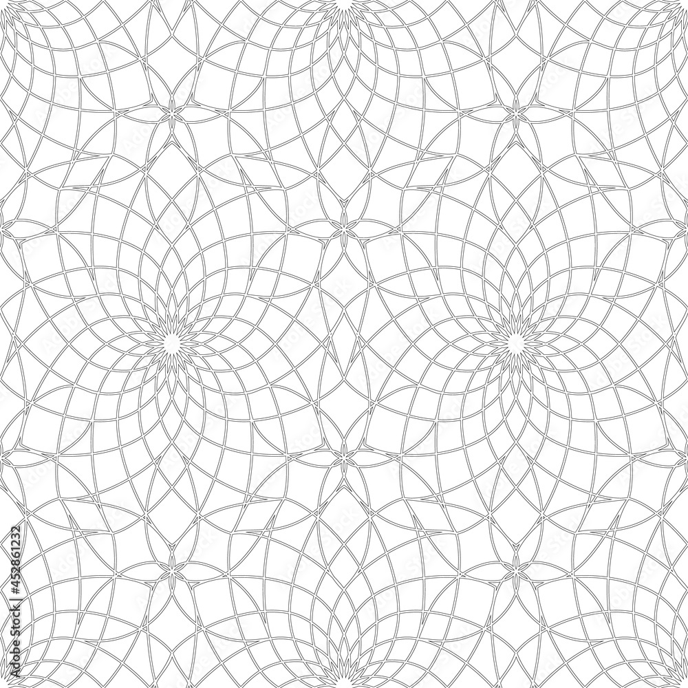 Big Petal as Big flower seamless pattern, vector background