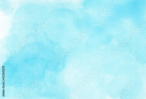 Blue abstract watercolor texture background.