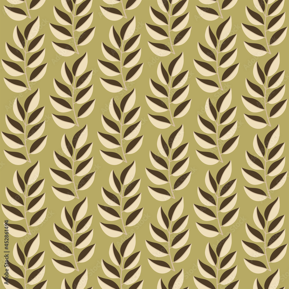 custom made wallpaper toronto digitalHand-drawn seamless pattern with autumn leaves. Colorful seasonal illustration for paper and gift wrap. Fabric print design. Creative stylish background.