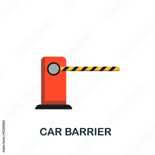 Car Barrier icon. Flat sign element from transport collection. Creative Car Barrier icon for web design, templates, infographics and more
