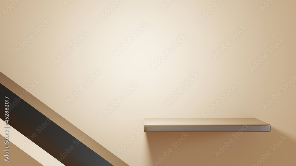 Fototapeta premium 3D rendering of Podium for displaying the skin cream cosmetics decorations. Mockup background for show product.