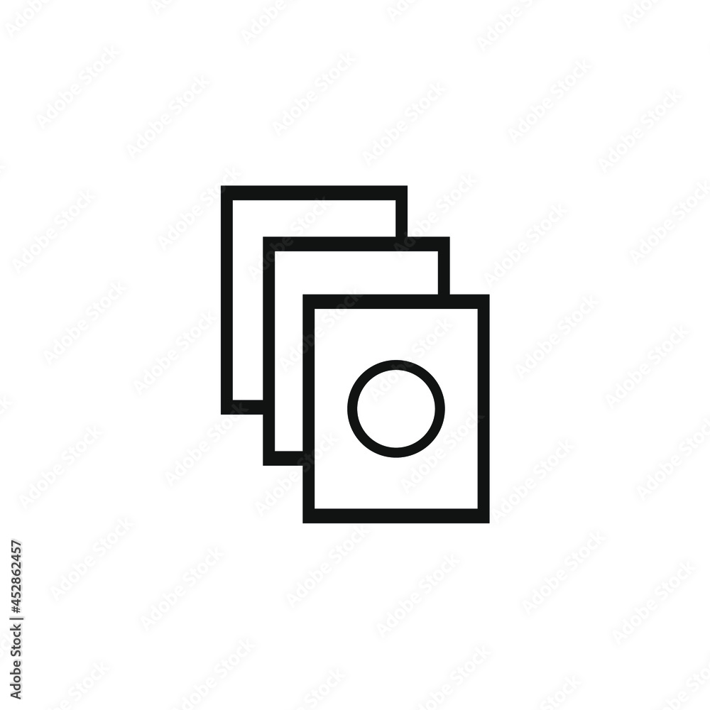 three stacked squares and a circle in the middle three stacked squares and a circle in the middle