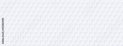 White silver soft hexagonal universal background for business presentation. Abstract light elegant pattern. Minimalist empty striped blank BG. Halftone monochrome hexagon cover. Modern digital minimal