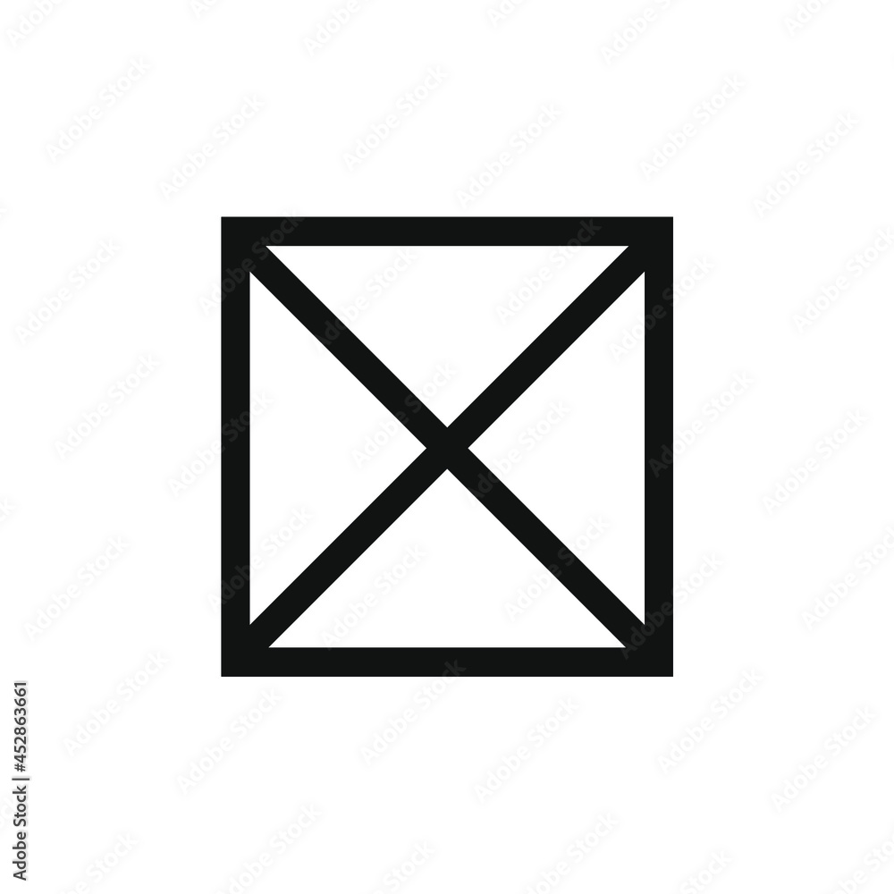 box with a cross in the middle box with a cross in the middle