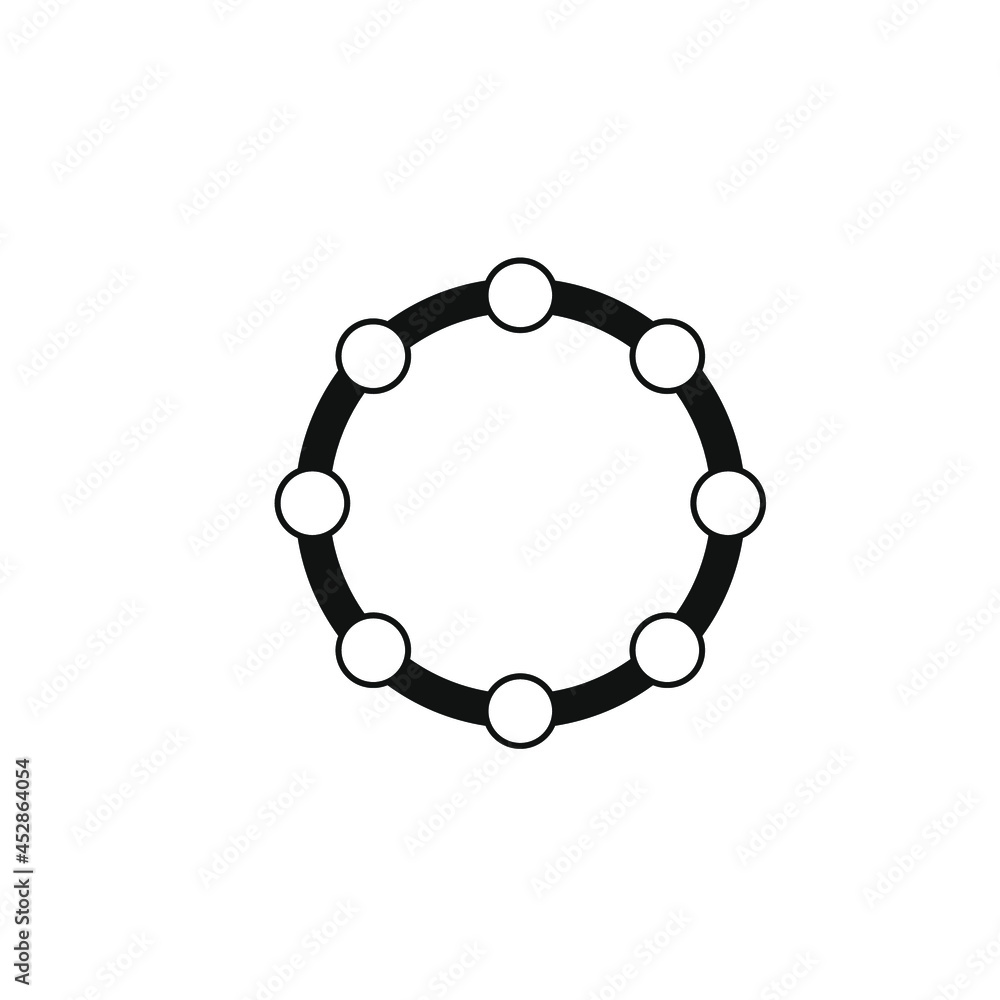 a circle with many small circles attached to the sides a circle with many small circles attached to the sides