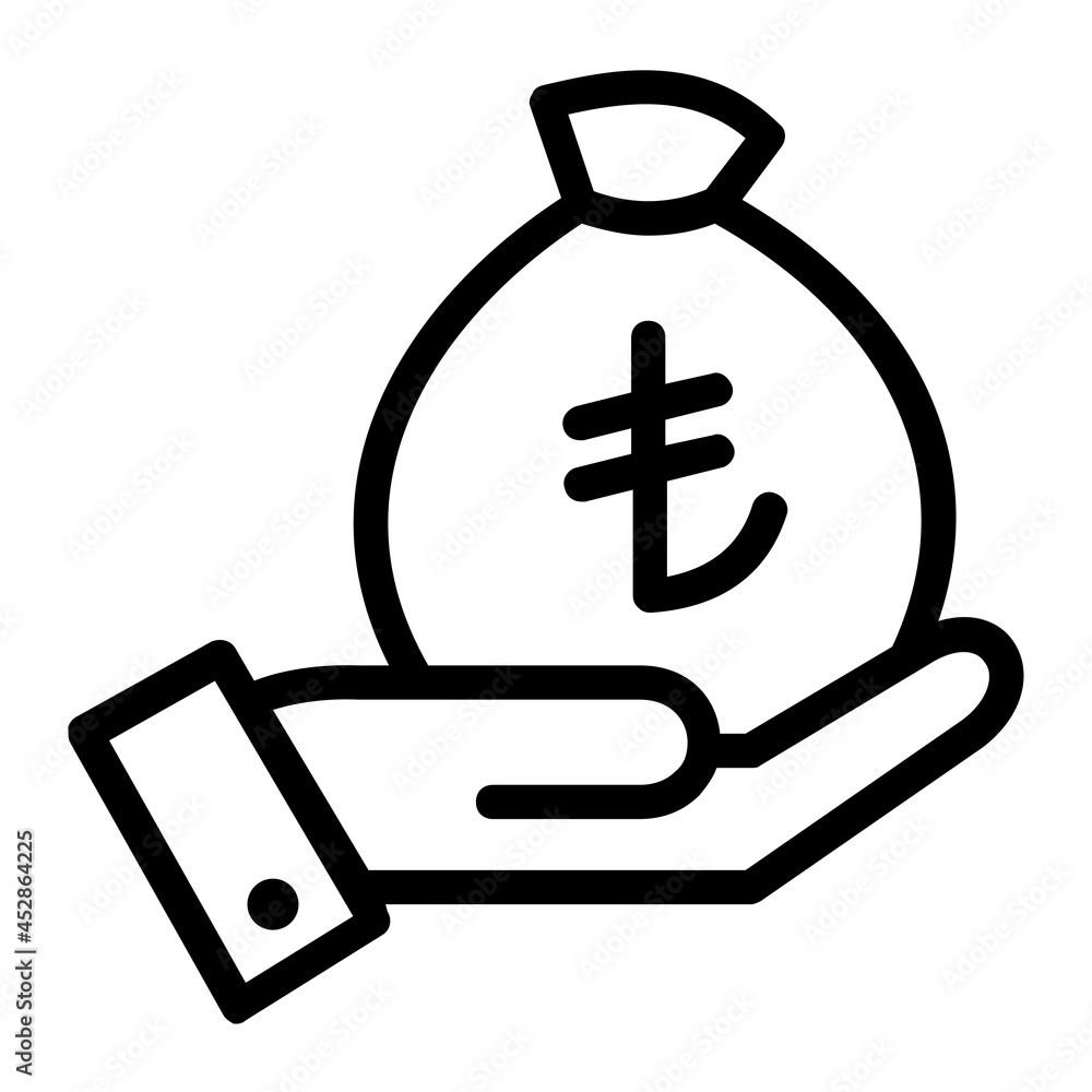 Hand Fund Turkish Lira Icon Hand Fund Turkish Lira Icon