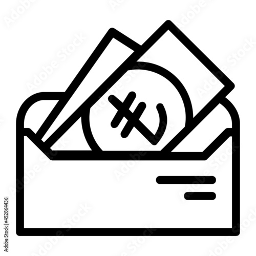 Turkish Lira Money in Envelope Icon
