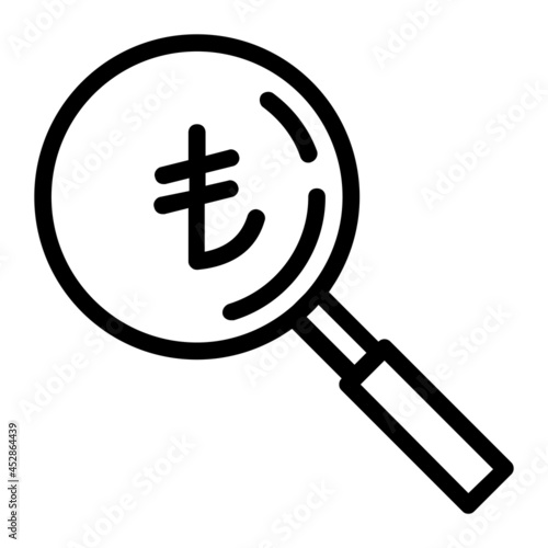 Search or Find Turkish Lira Investment Icon