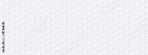 White silver soft hexagonal universal background for business presentation. Abstract light elegant pattern. Minimalist empty striped blank BG. Halftone monochrome hexagon cover. Modern digital minimal