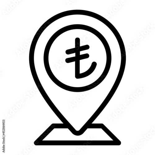 Turkish Lira ATM Location Icon