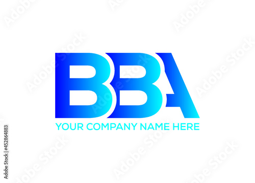 Initial Letter BBA Logo or Icon Design Vector Image Template