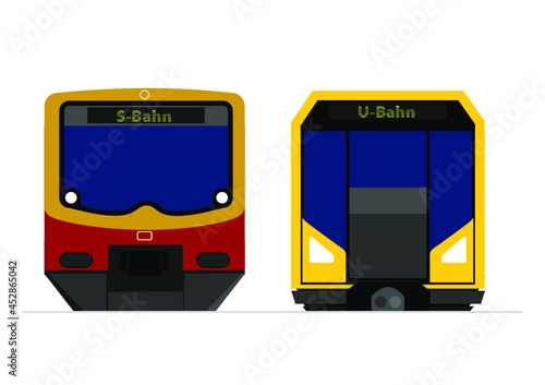 Berlin Public U-bahn transport railway S-bahn Train Icon Isolated Germany 