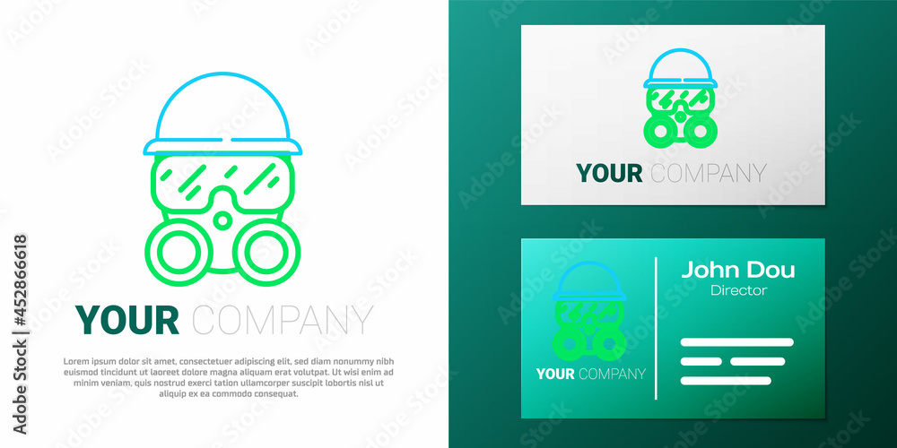 Line Gas mask icon isolated on white background. Respirator sign. Colorful outline concept. Vector Line Gas mask icon isolated on white background. Respirator sign. Colorful outline concept. Vector