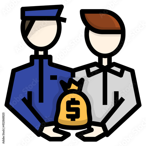 corruption line icon