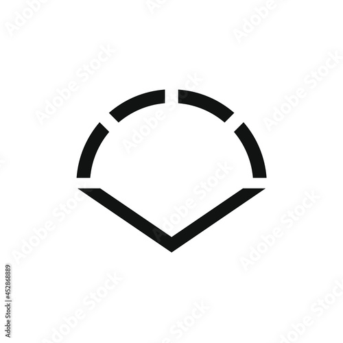 draw half circle cut off and half way down