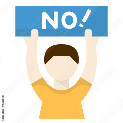 protest flat icon