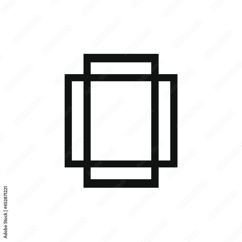 vector image of two interlocking squares vector image of two interlocking squares