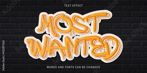 graffiti text effect 100% editable vector image 