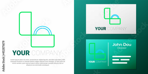 Line Diamond engagement ring icon isolated on white background. Colorful outline concept. Vector