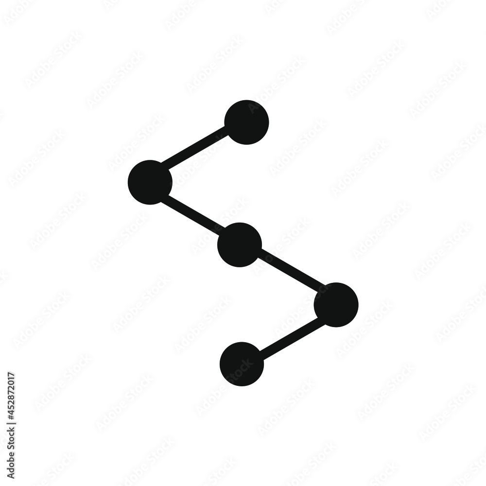 abstract line with circles attached to the body abstract line with circles attached to the body