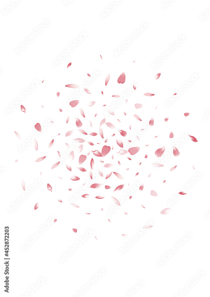 Obraz premium Pastel Apple Petal Vector White Background. Color