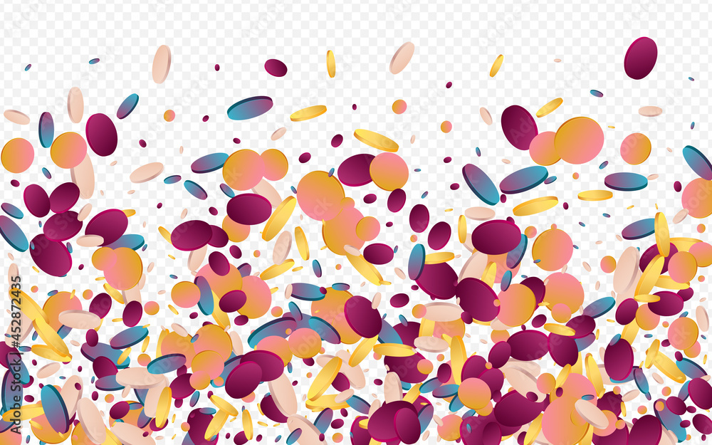 Hologram Confetti Abstract Purple Background.