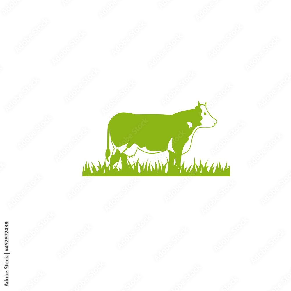 Obraz premium Cow farm vector logo