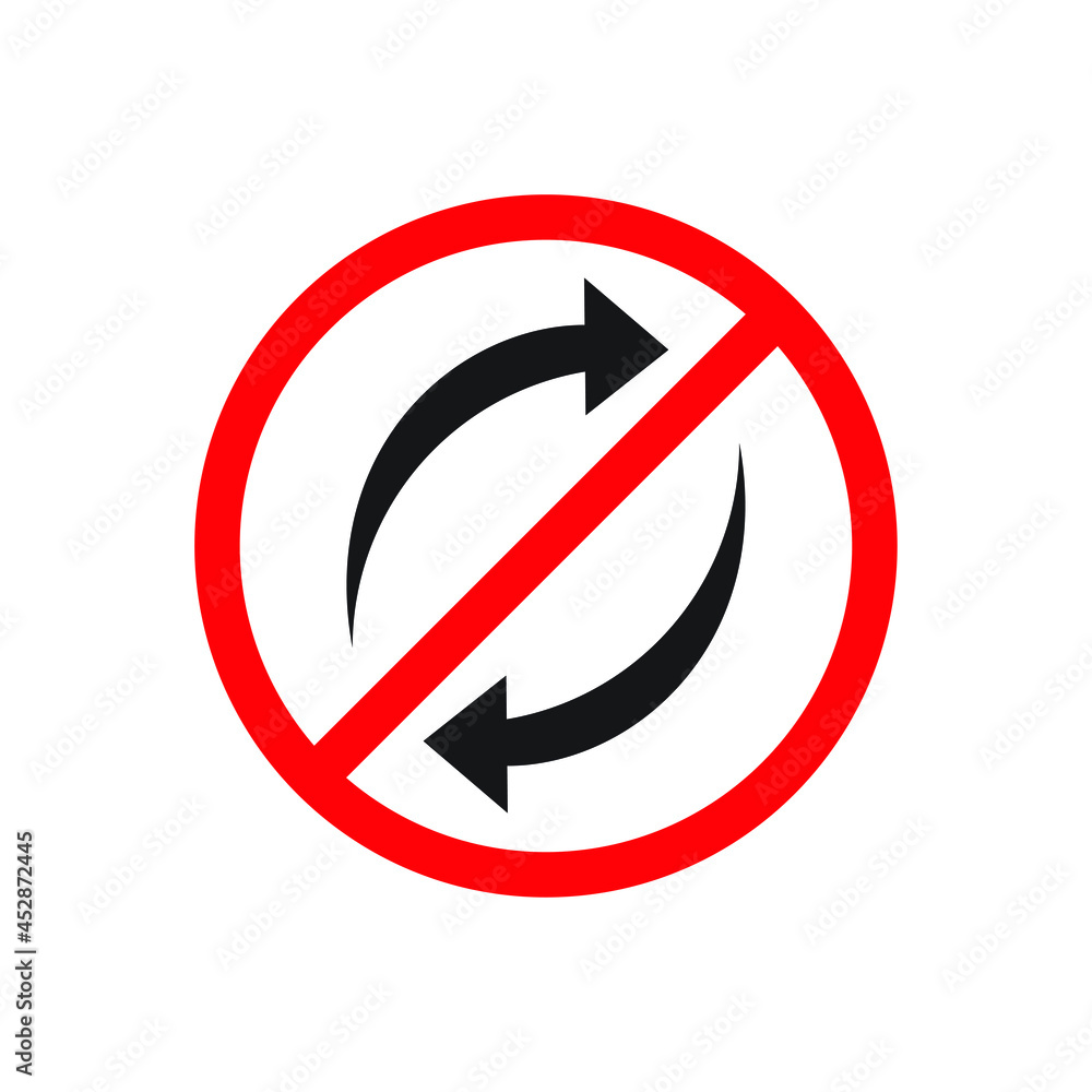 No Rotation icon design vector illustration No Rotation icon design vector illustration