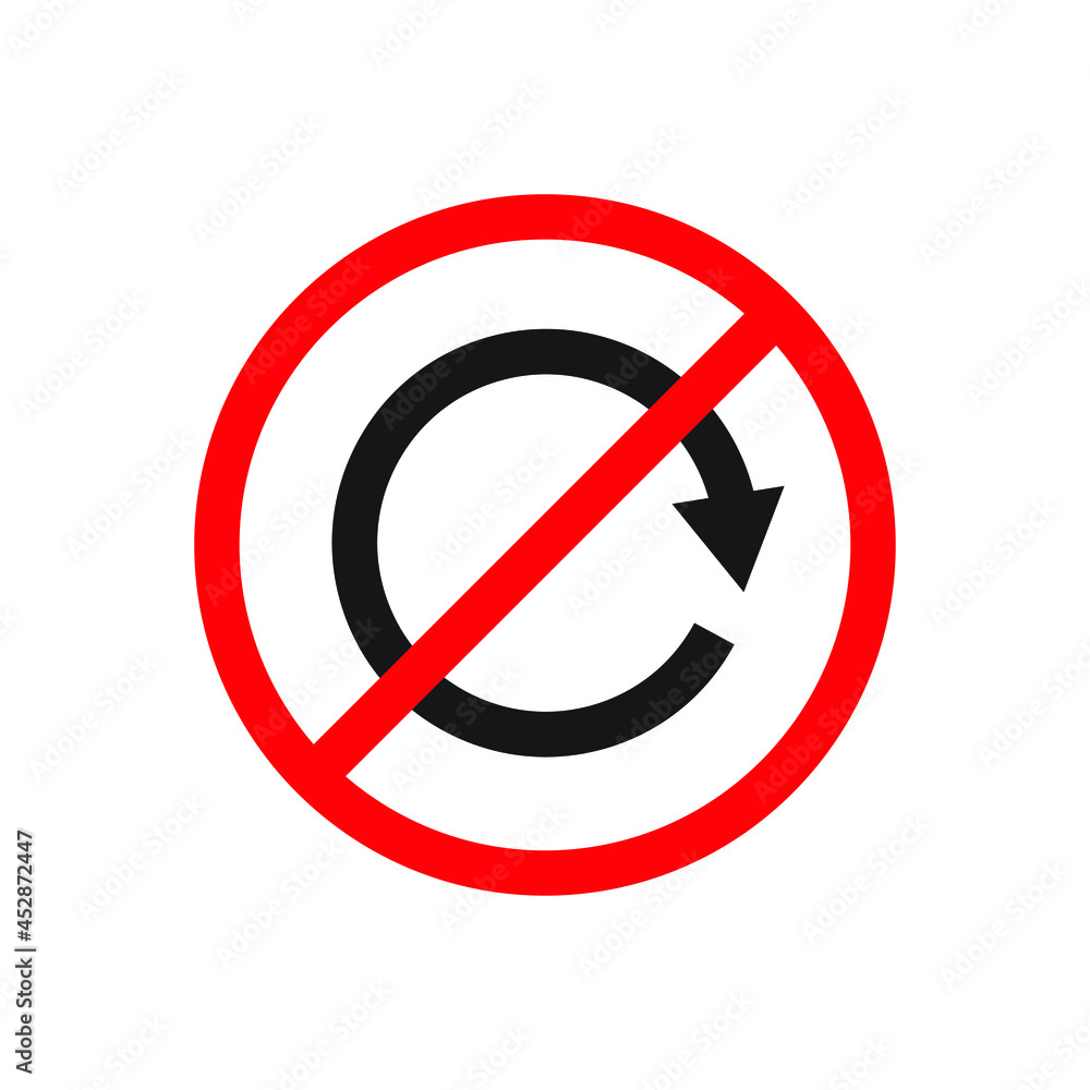 No Rotation icon design vector illustration No Rotation icon design vector illustration