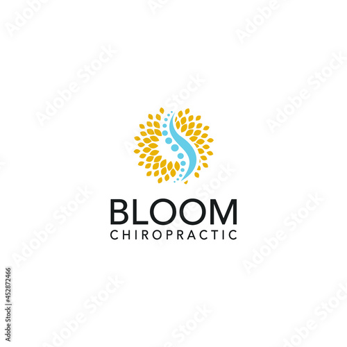 Bloom chiropractic logo vector