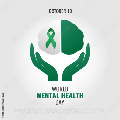 Vector Illustration of World Mental Health Day
