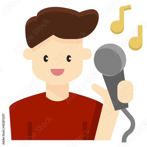 vocalist flat icon