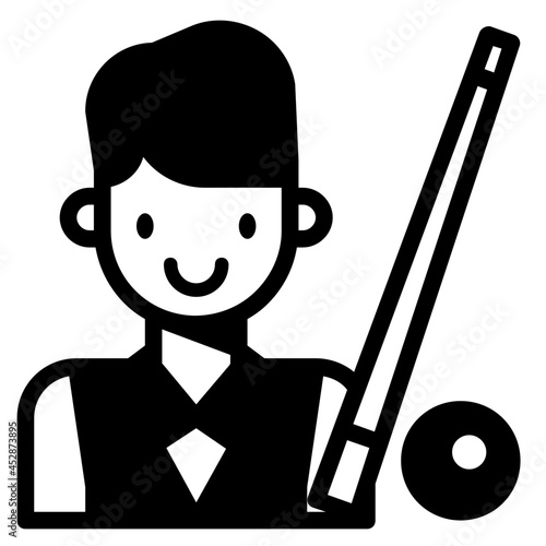 snooker glyph icon