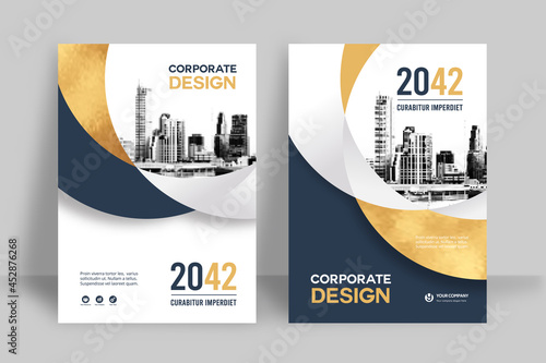 City Background Business Book Cover Design Template