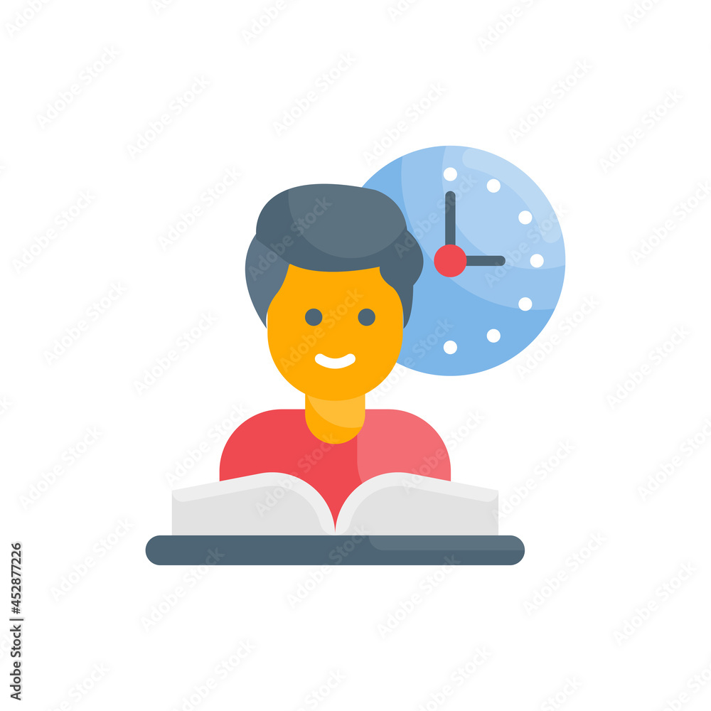 Full Time student vector flat icon style illustration. EPS 10 file Full Time student vector flat icon style illustration. EPS 10 file