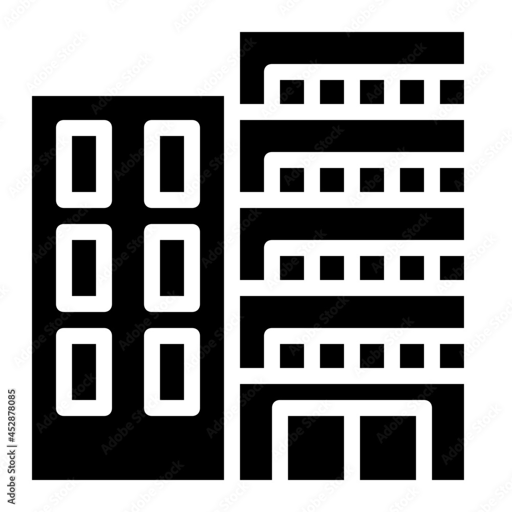 condominium glyph icon condominium glyph icon