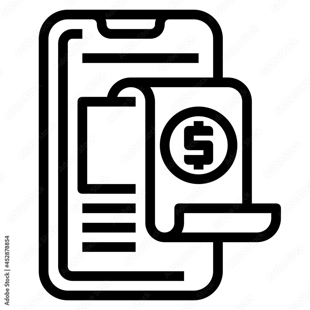 invoice line icon invoice line icon