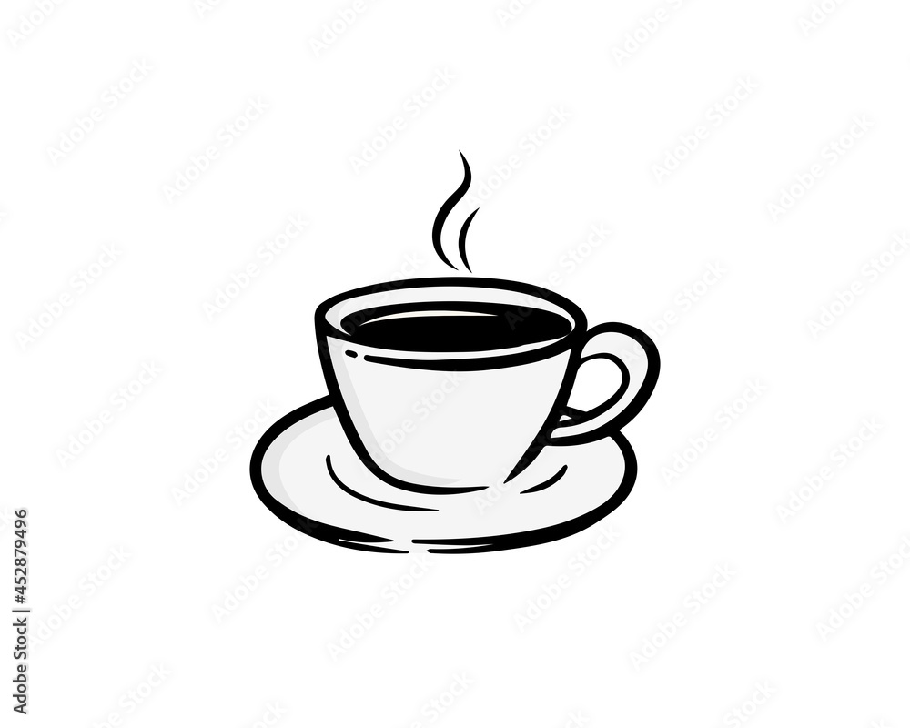 Obraz premium Bread coffee logo design inspiration