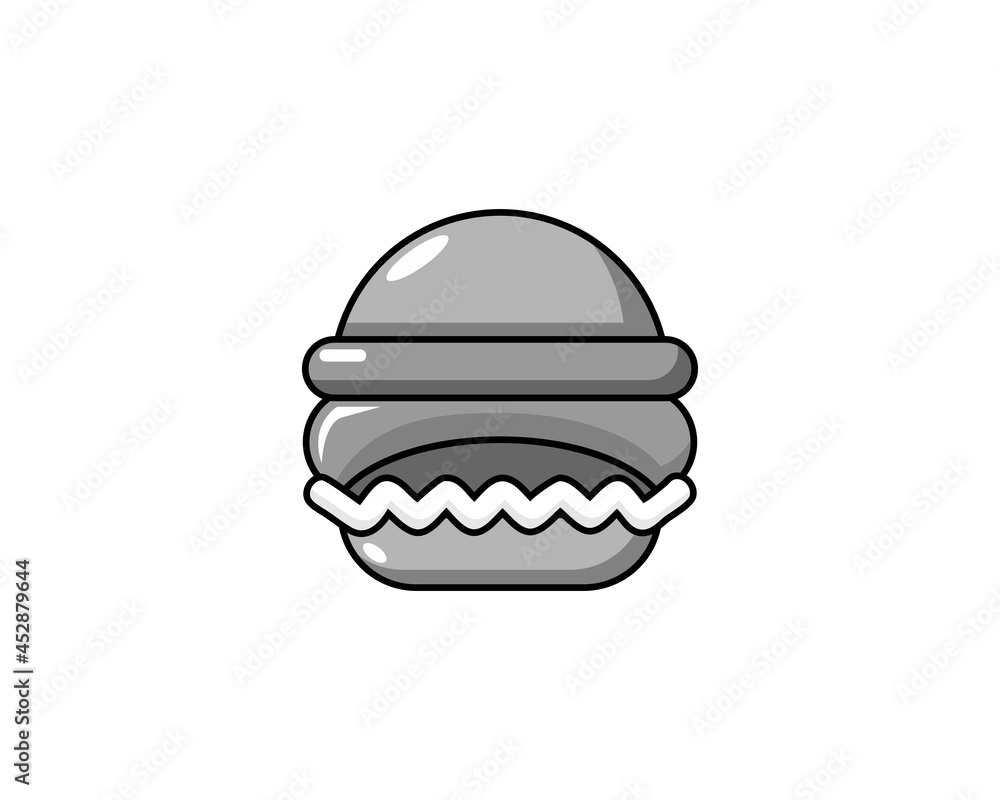 Fototapeta premium Fast food hot lunch vector logo icon