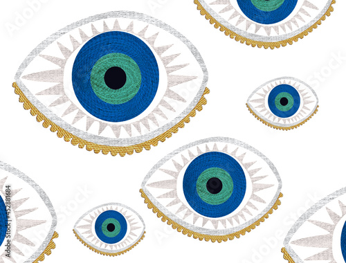 Evil eyes textures design pattern elegance