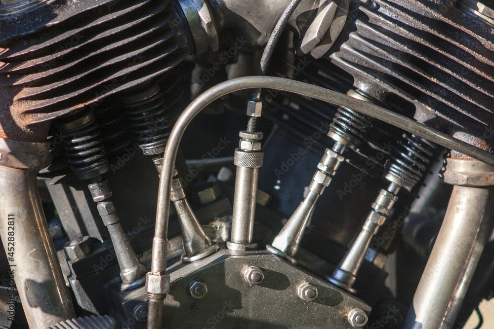 Obraz premium unikatowy stary angielski silnik motocyklowy