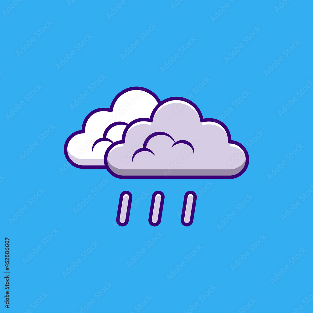 Cloud, cloudy sky and rain icon or logo isolated sign symbol vector illustration Cloud, cloudy sky and rain icon or logo isolated sign symbol vector illustration