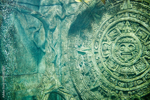 the wall at the view from the chest under water